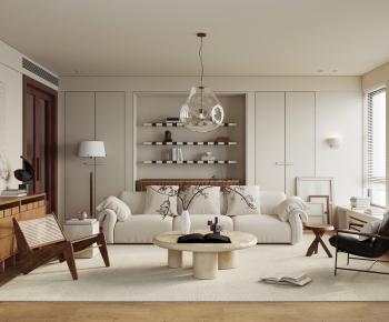 Wabi-sabi Style A Living Room-ID:195117958