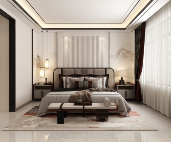 New Chinese Style Bedroom-ID:251758107