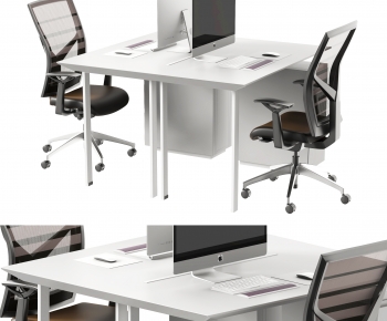 Modern Office Desk And Chair-ID:840754038