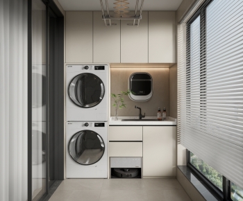 Modern Balcony Laundry Room-ID:880228048