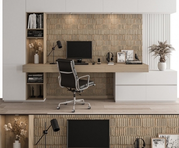 Modern Computer Desk And Chair-ID:693815954