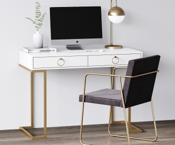 Modern Computer Desk And Chair-ID:473051074