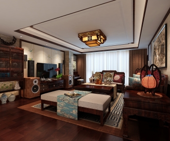 Chinese Style A Living Room-ID:845247983
