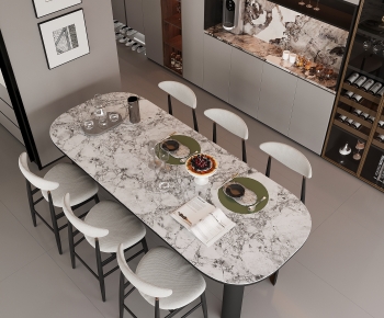 Modern Dining Table And Chairs-ID:990864042
