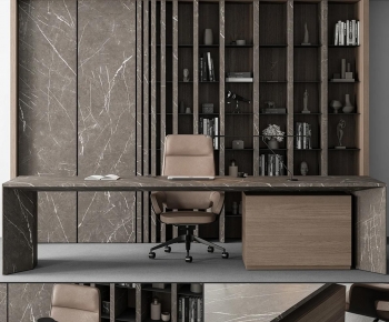 Modern Office Desk And Chair-ID:692118887