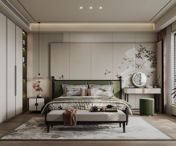 New Chinese Style Bedroom-ID:875959475