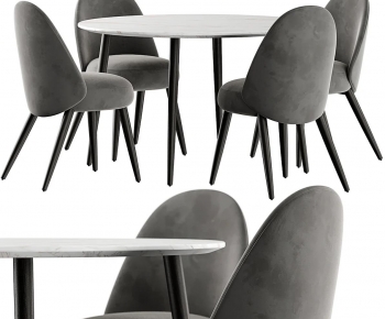 Modern Dining Table And Chairs-ID:593923094