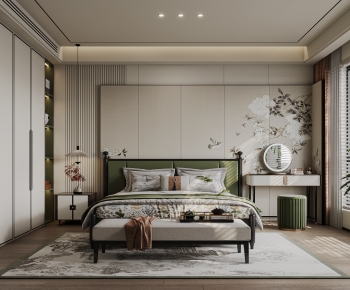 New Chinese Style Bedroom-ID:377674105