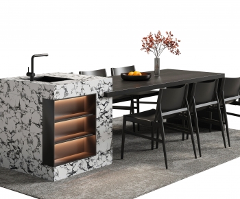 Modern Dining Table And Chairs-ID:893376117