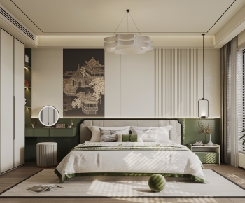 New Chinese Style Bedroom-ID:524888044