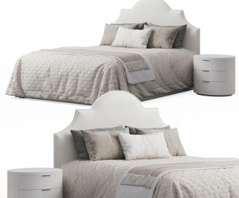 Simple European Style Double Bed-ID:196711066