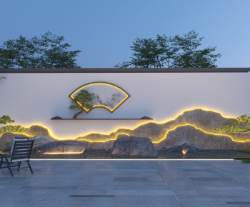New Chinese Style Landscape Wall-ID:545856001