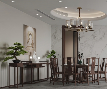 New Chinese Style Dining Room-ID:558030667