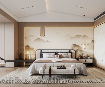 New Chinese Style Bedroom-ID:342825893
