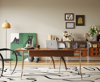 Modern Computer Desk And Chair-ID:824889904