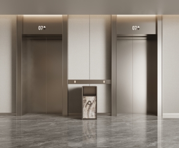 Modern Office Elevator Hall-ID:679198986