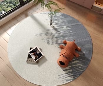 现代儿童圆形地毯-ID:878736974