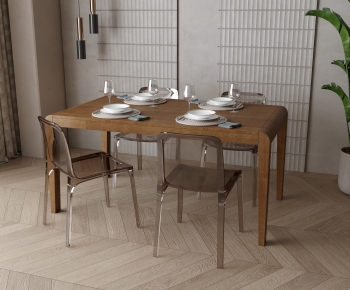 Nordic Style Dining Table And Chairs-ID:379108915