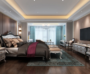 Simple European Style Bedroom-ID:609030767