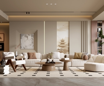 Wabi-sabi Style A Living Room-ID:490819938