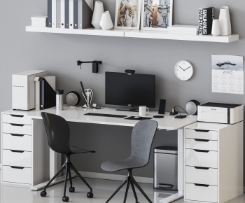 Modern Computer Desk And Chair-ID:709140068