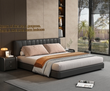 Modern Double Bed-ID:591955905