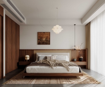 Wabi-sabi Style Bedroom-ID:809264901