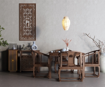 Chinese Style Dining Table And Chairs-ID:344058042