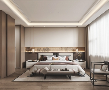 New Chinese Style Bedroom-ID:651760144