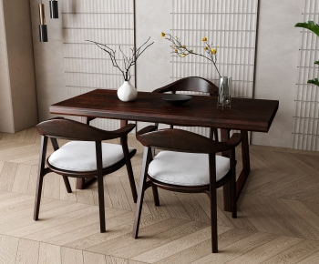 Retro Style Dining Table And Chairs-ID:322455887