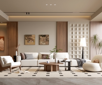 Wabi-sabi Style A Living Room-ID:176423071
