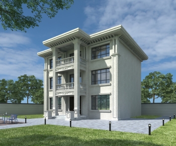 Simple European Style Detached Villa-ID:490169051