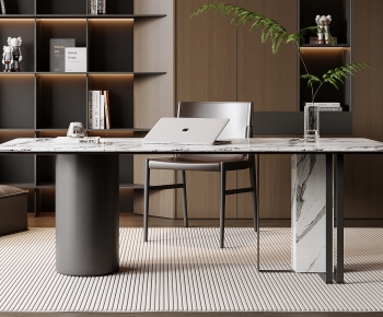 Modern Computer Desk And Chair-ID:547935018