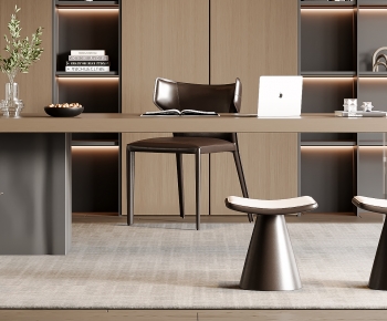 Modern Computer Desk And Chair-ID:420200112
