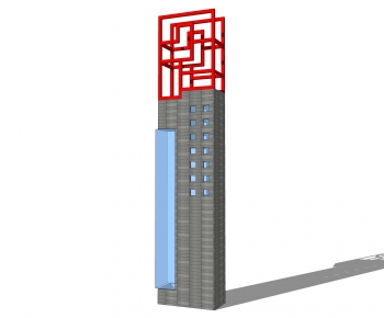 现代景观柱-ID:607609035