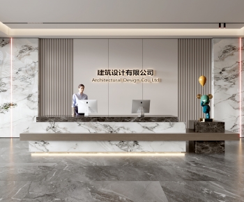 Modern Office Reception Desk-ID:900421134