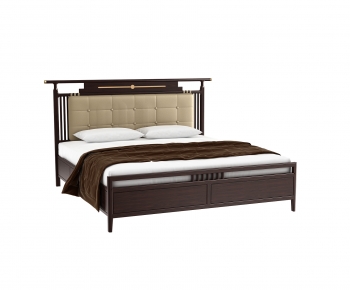 New Chinese Style Double Bed-ID:948569869