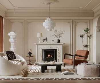 French Style A Living Room-ID:979106903