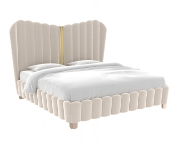 Nordic Style Double Bed-ID:839006903