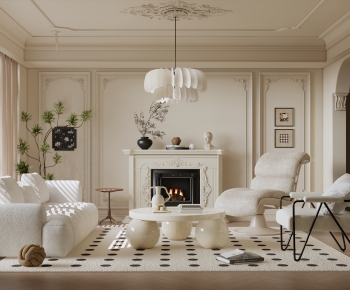 French Style A Living Room-ID:338874105