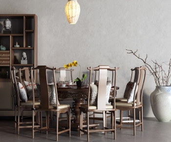 New Chinese Style Dining Table And Chairs-ID:546592003