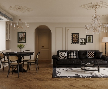 French Style A Living Room-ID:411462073