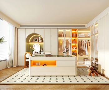 Modern Clothes Storage Area-ID:237704045