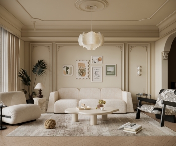 French Style A Living Room-ID:413598066