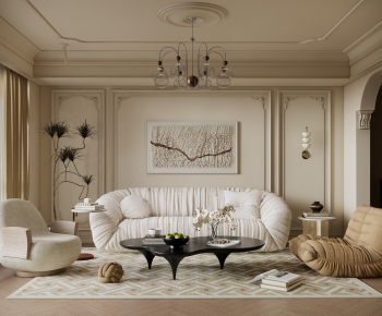 French Style A Living Room-ID:680871098