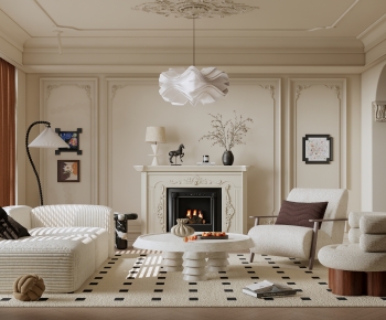 French Style A Living Room-ID:591670999