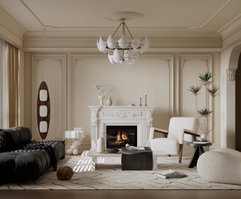 French Style A Living Room-ID:424310924