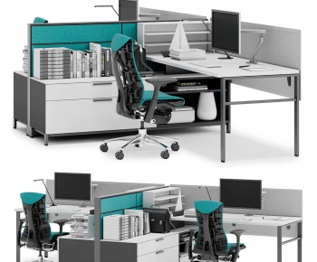 Modern Office Desk And Chair-ID:982671986