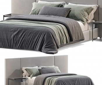 Modern Double Bed-ID:256978035