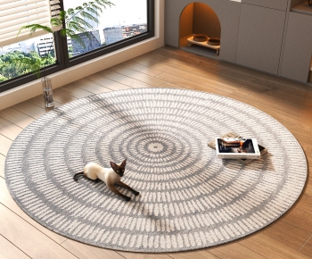 Modern Circular Carpet-ID:663978108
